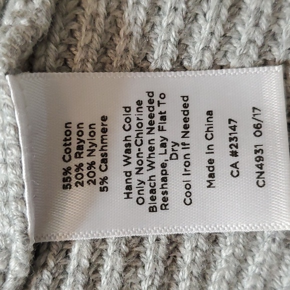 Talbots,  gray peplum sweater - Picture 7 of 7